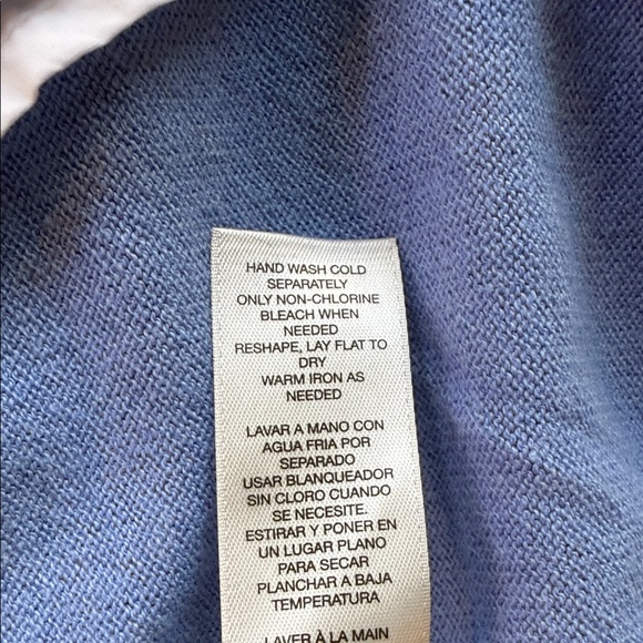 Chico's Blue Sparkle Sweater, Chico's Size 2 or Sz 12 or Large - Picture 7 of 8